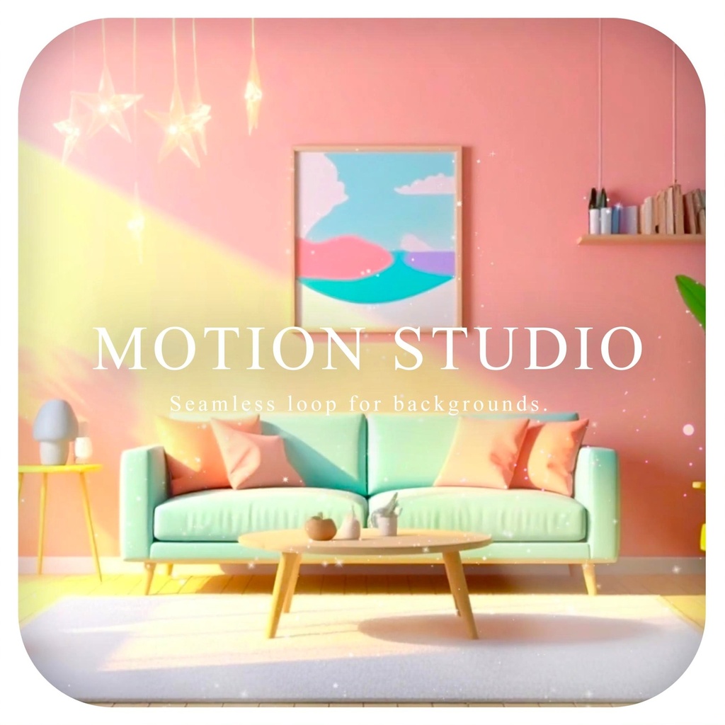 パステルポップな部屋の背景動画素材