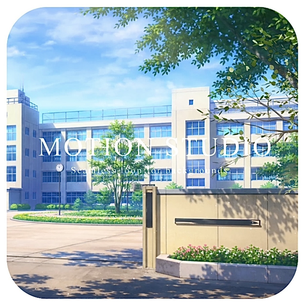 学校の正門 風景動画素材 背景動画素材