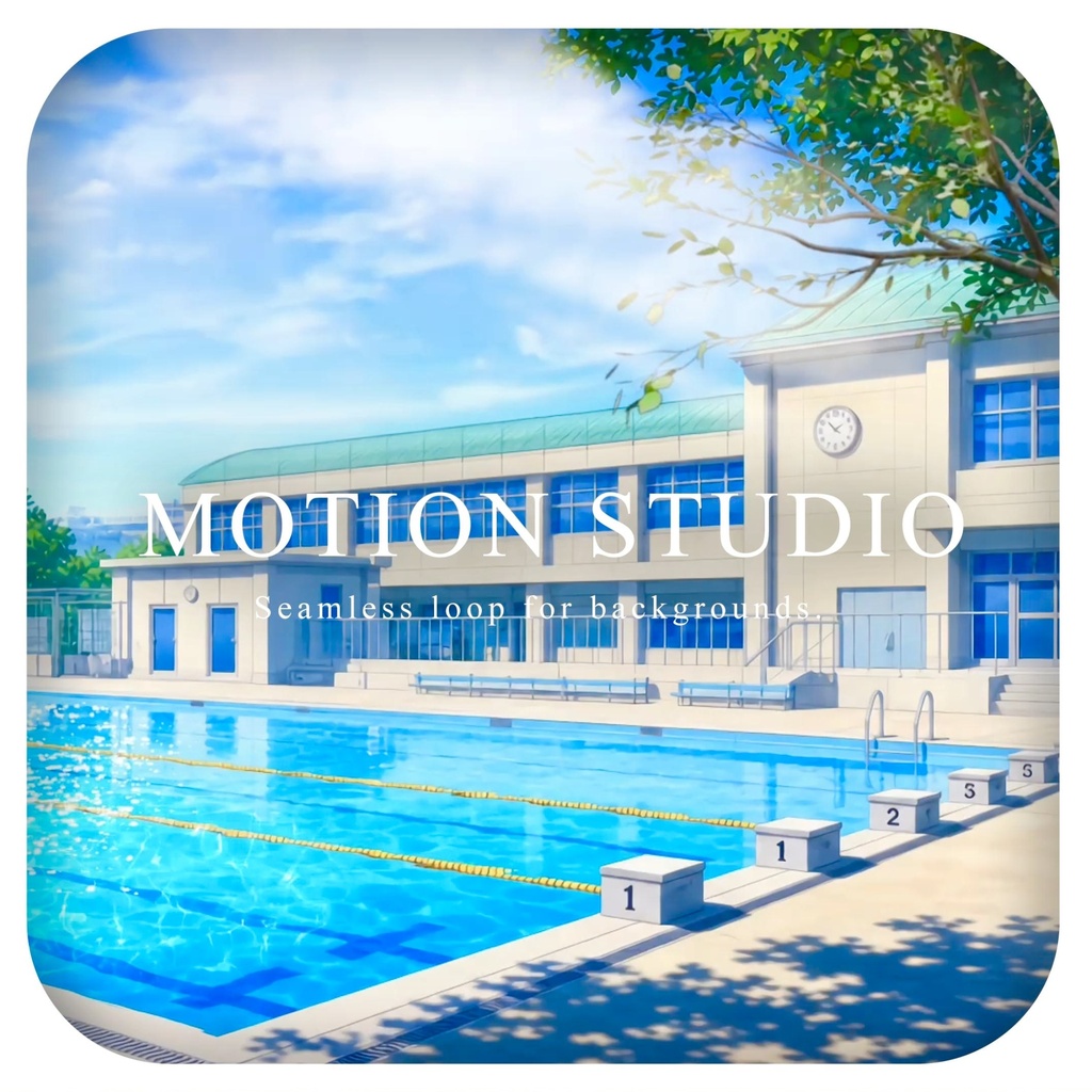 学校のプール 背景動画素材