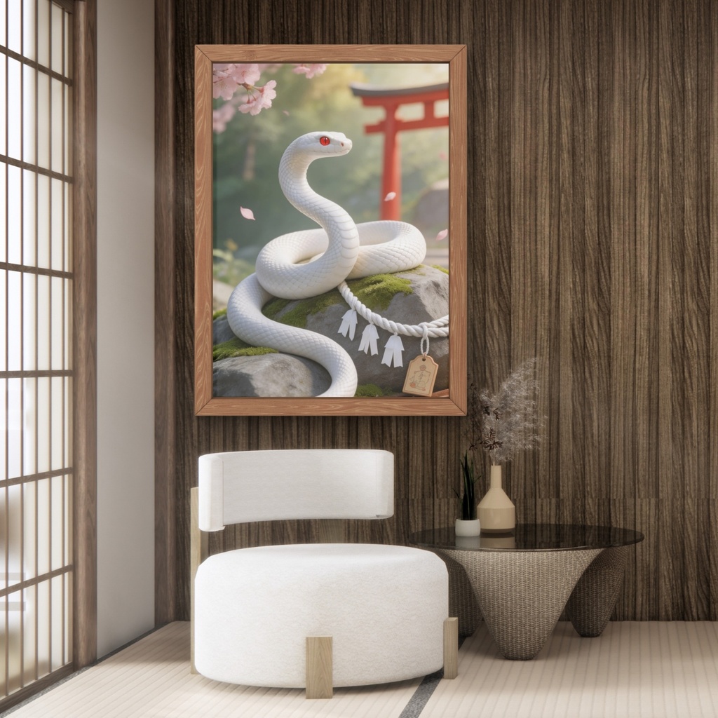 白蛇-Sacred White Serpent 01 | 神域の守護【D001】