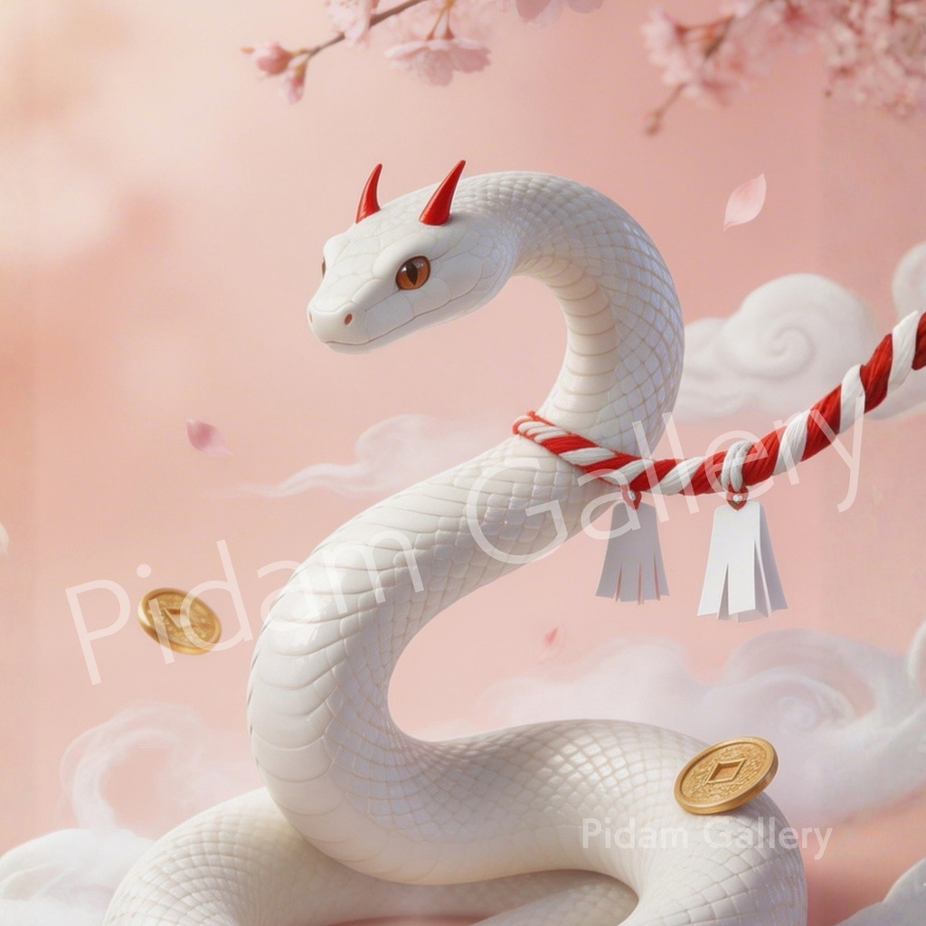 白蛇 - Sacred White Serpent 02 | 金運招来【C001】