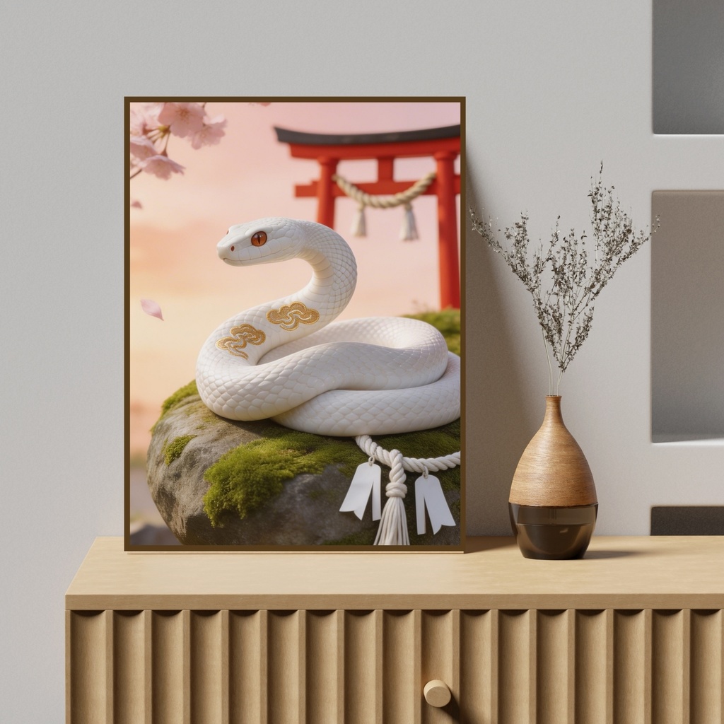 白蛇 | Sacred White Serpent  | 神域の守り | A4デジタル