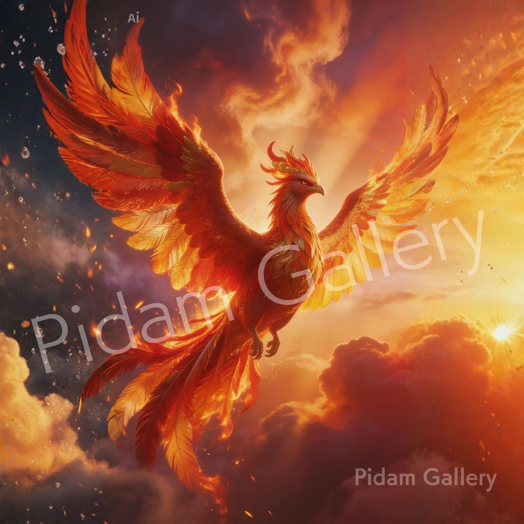 Phoenix of Rebirth|再生の鳳凰アート(A4デジタル)【D002】