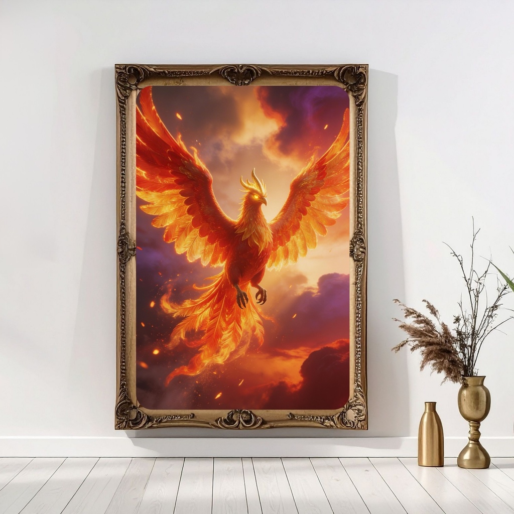 Eternal Flame Phoenix|永劫の鳳凰(A4デジタルアート)【D003】