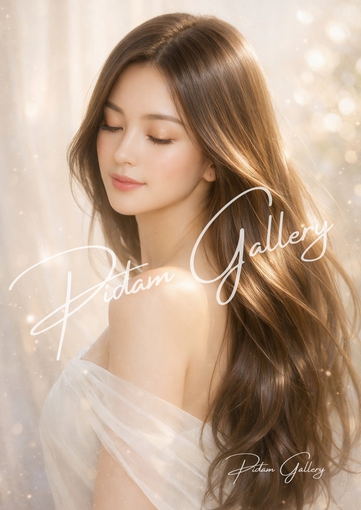 やわらかな光に包まれる女性｜癒しの幻想アート