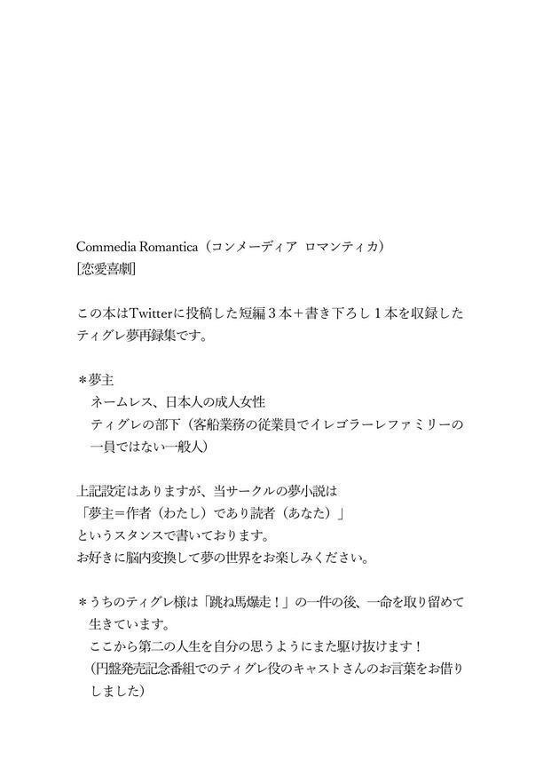 Commedia Romantica ティグレ夢短編再録集