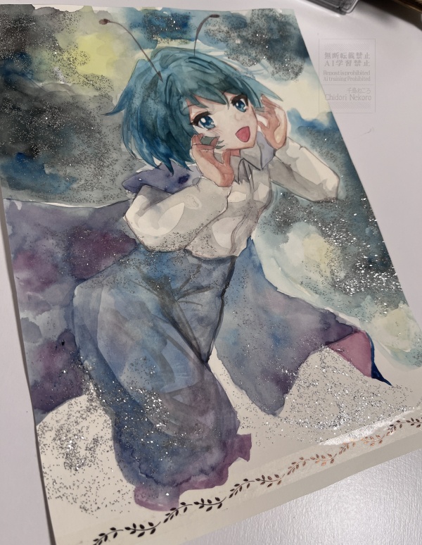 リグル・ナイトバグ◆東方水彩原画(B5サイズ)