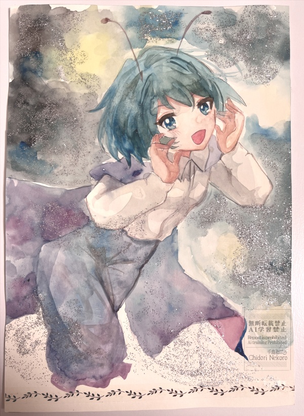 リグル・ナイトバグ◆東方水彩原画（B5サイズ）