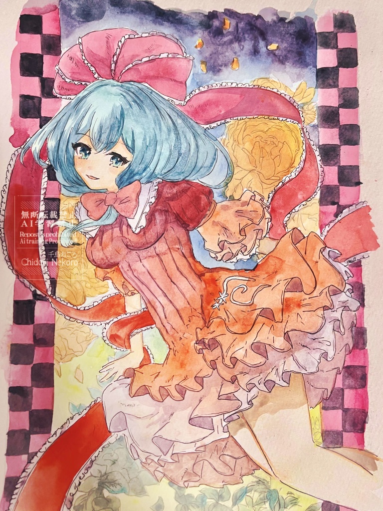 鍵山雛◆東方水彩原画（A5サイズ）