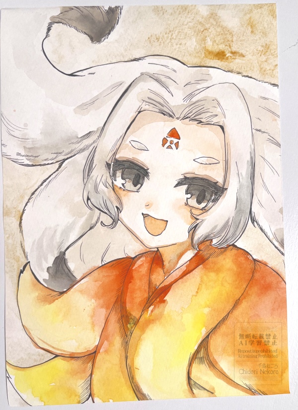 封獣チミ◆東方水彩原画（A5サイズ）