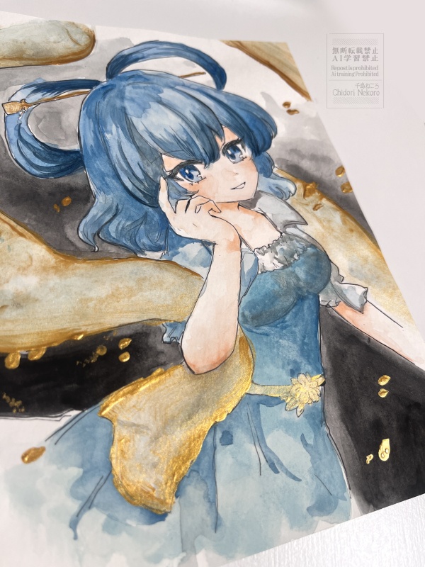 霍青娥◆東方水彩原画(A5サイズ)