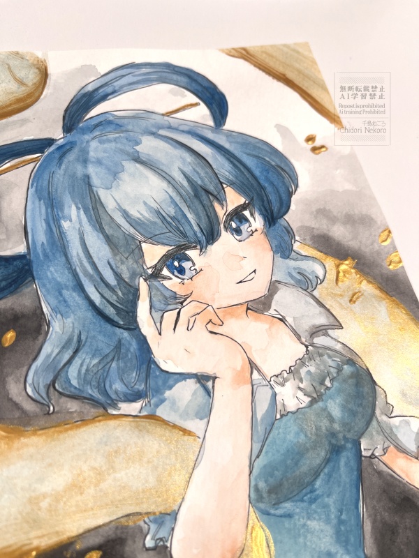 霍青娥◆東方水彩原画(A5サイズ)