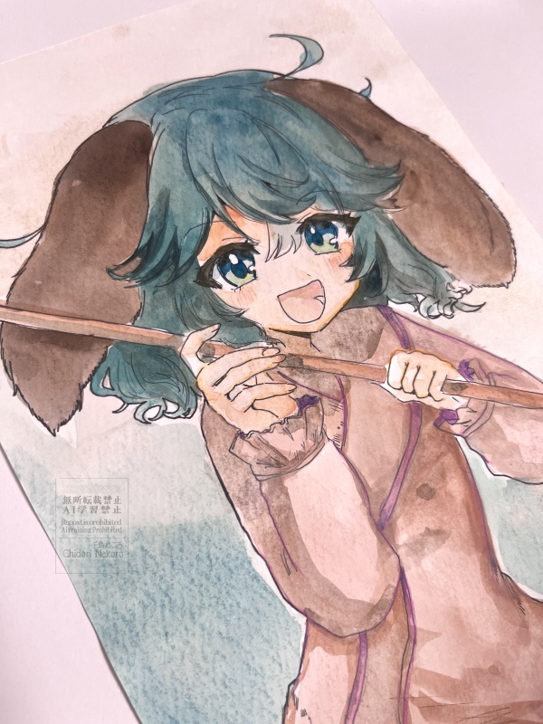 幽谷響子◆東方水彩原画(A5サイズ)