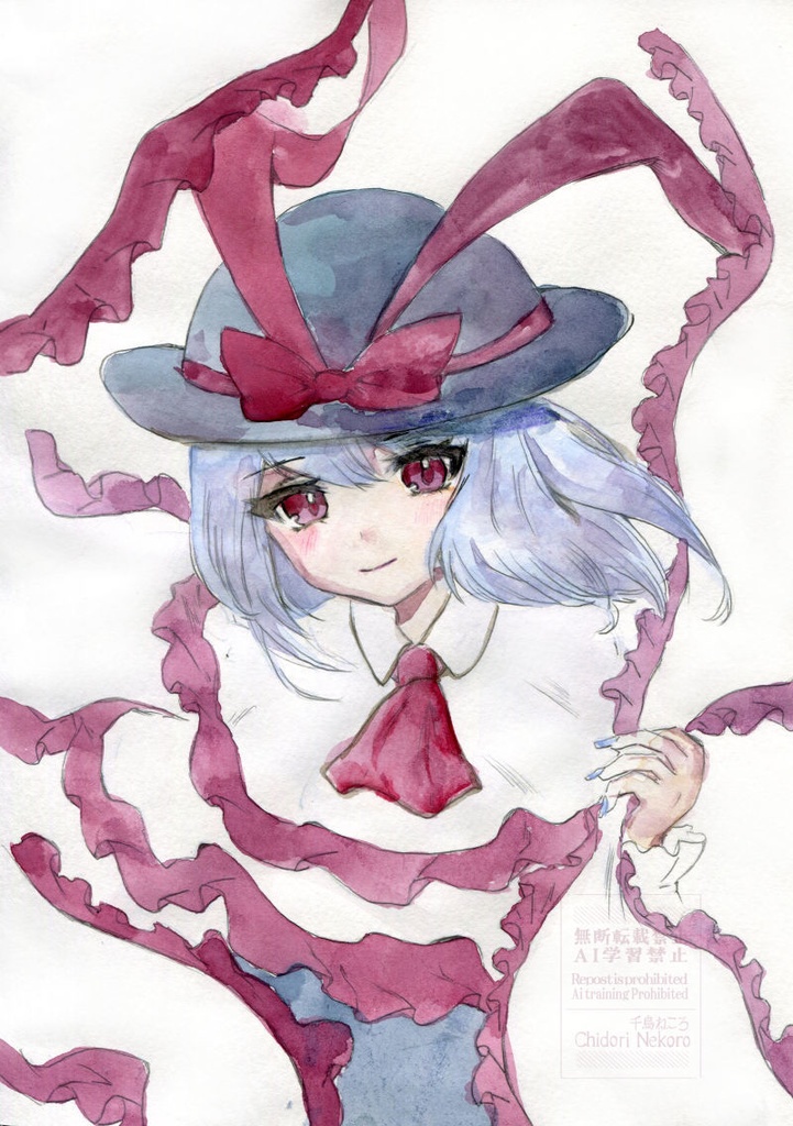 永江衣玖◆東方水彩原画（A5サイズ）