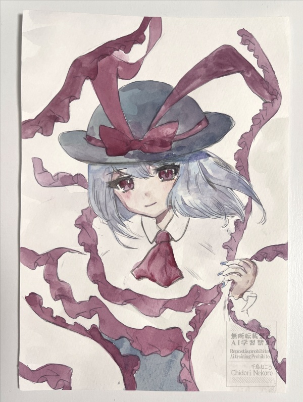 永江衣玖◆東方水彩原画(A5サイズ)