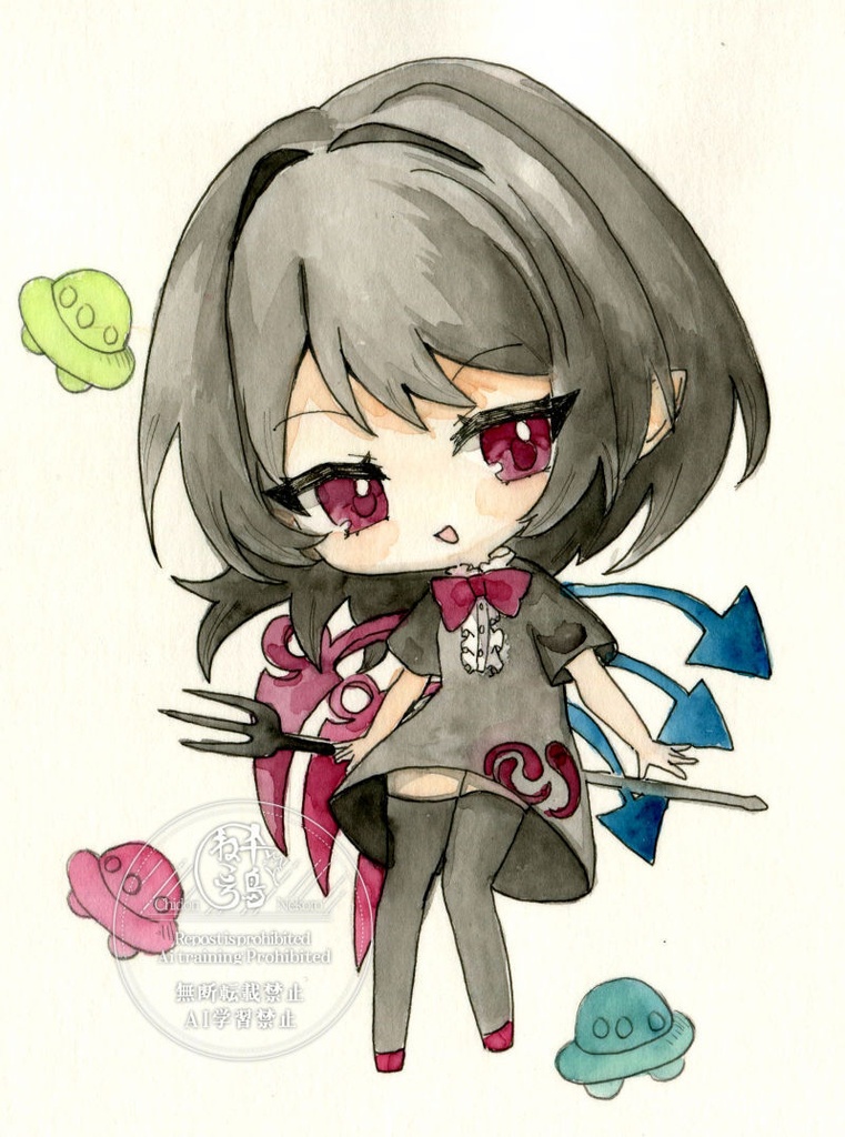 水彩原画　封獣ぬえ
