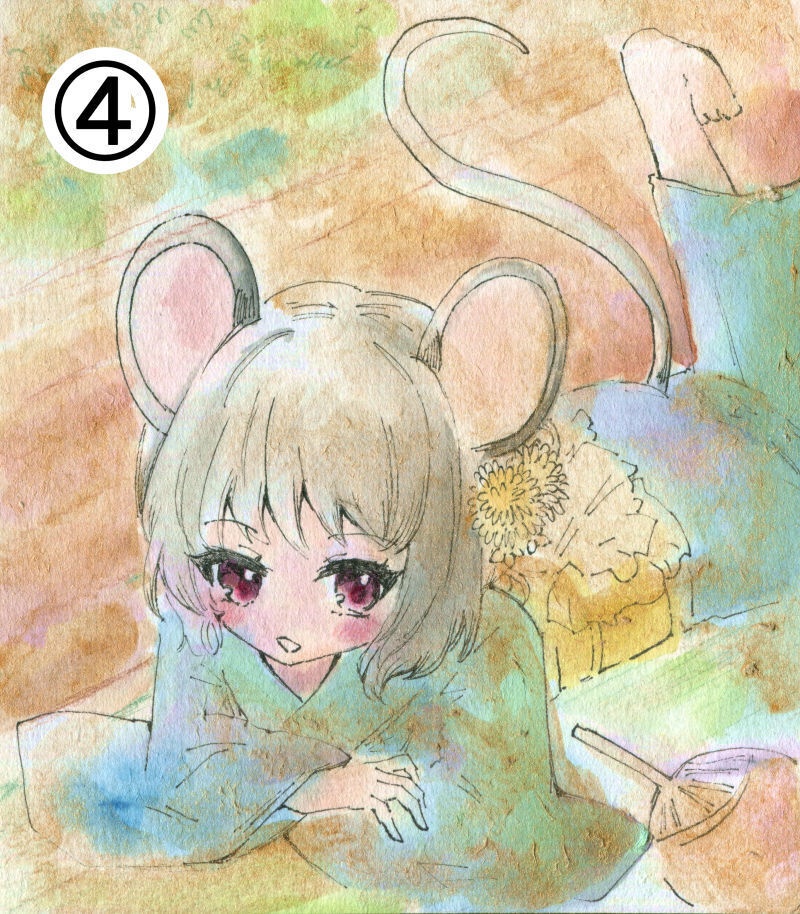 【原画】東方小色紙「浴衣」