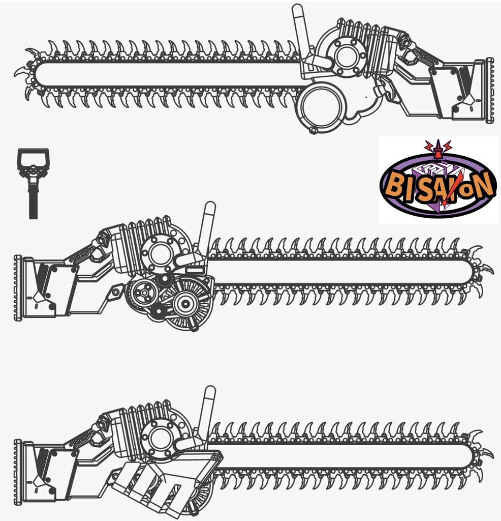 1/12フィギュア用武器チェーンソー「ソウルイーター」