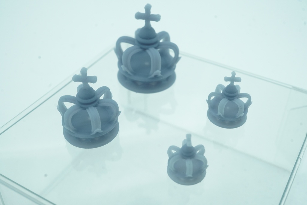 【未塗装】ミニサイズ王冠 4サイズ フィギュア等に