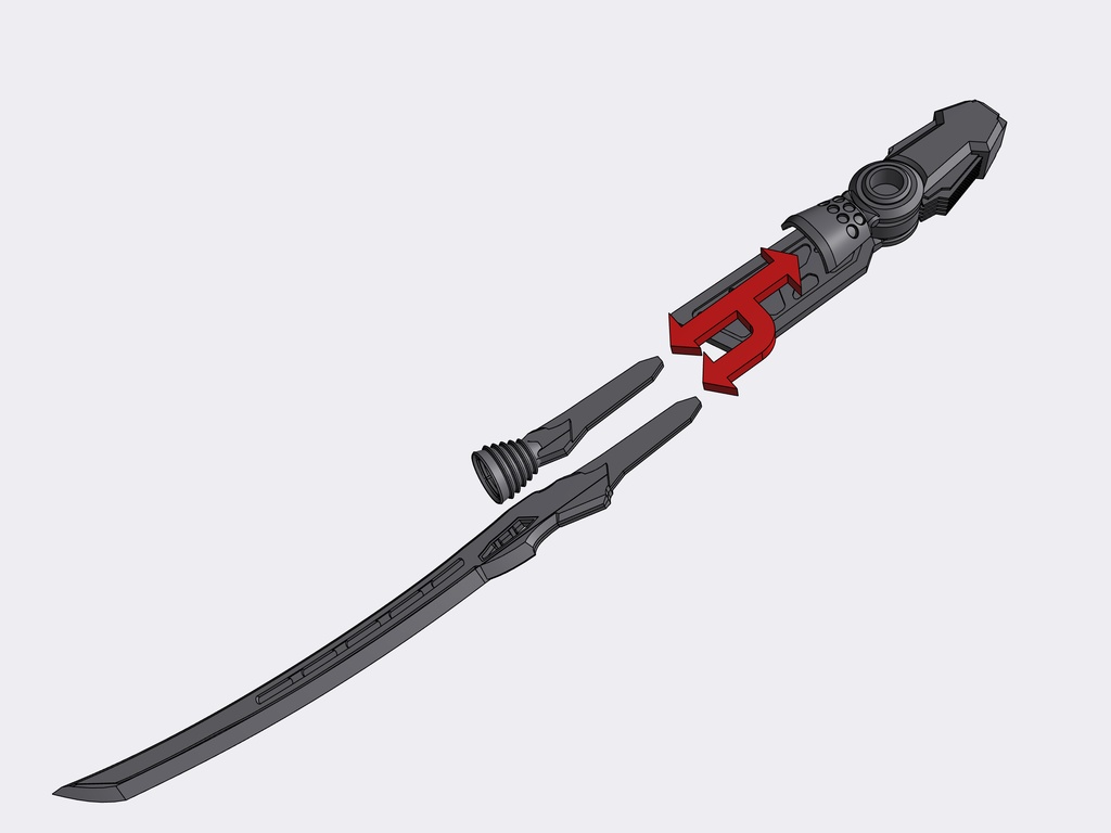 【フルセット】帯刀ユニット『羽衣』左右&サイバー刀