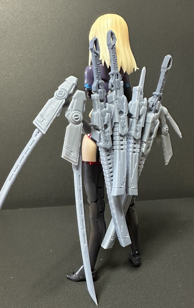 【フルセット】帯刀ユニット『羽衣』左右&サイバー刀