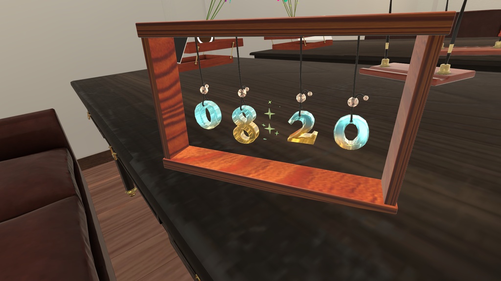 【無料】【VRChat想定】Gem Clock