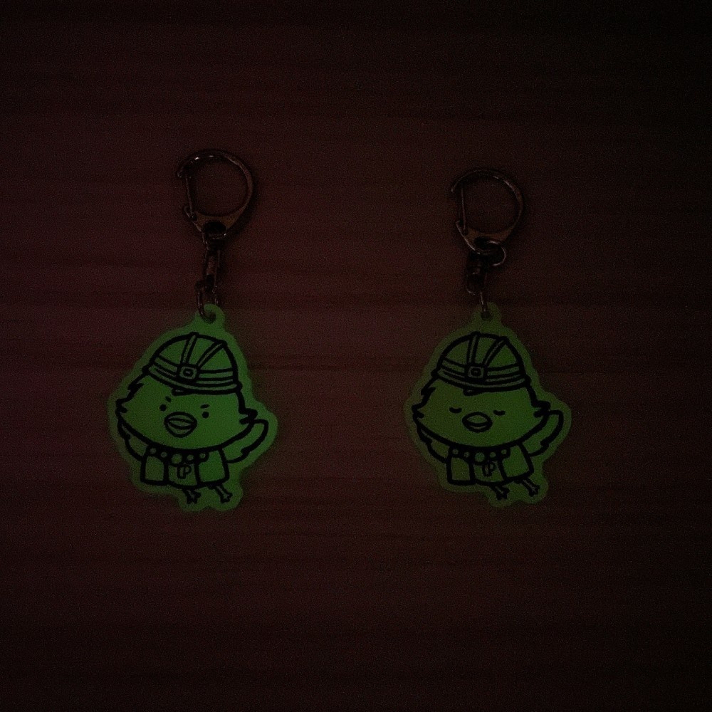 蓄光アクリルキーホルダー 50mm【能登半島支援に寄付】