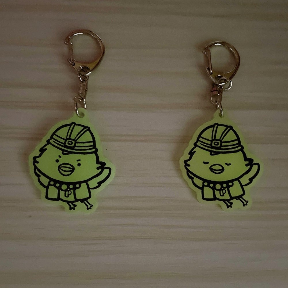 蓄光アクリルキーホルダー 50mm【能登半島支援に寄付】