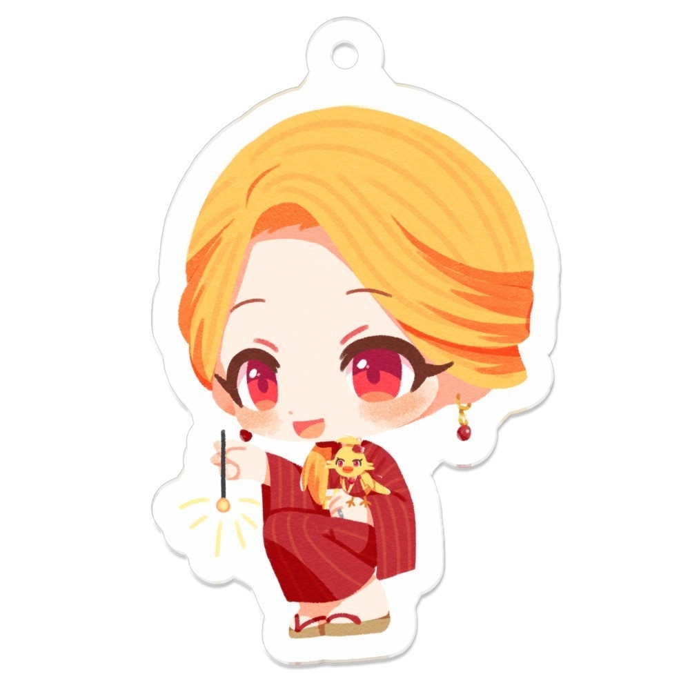 浴衣アクリルキーホルダー 50mm