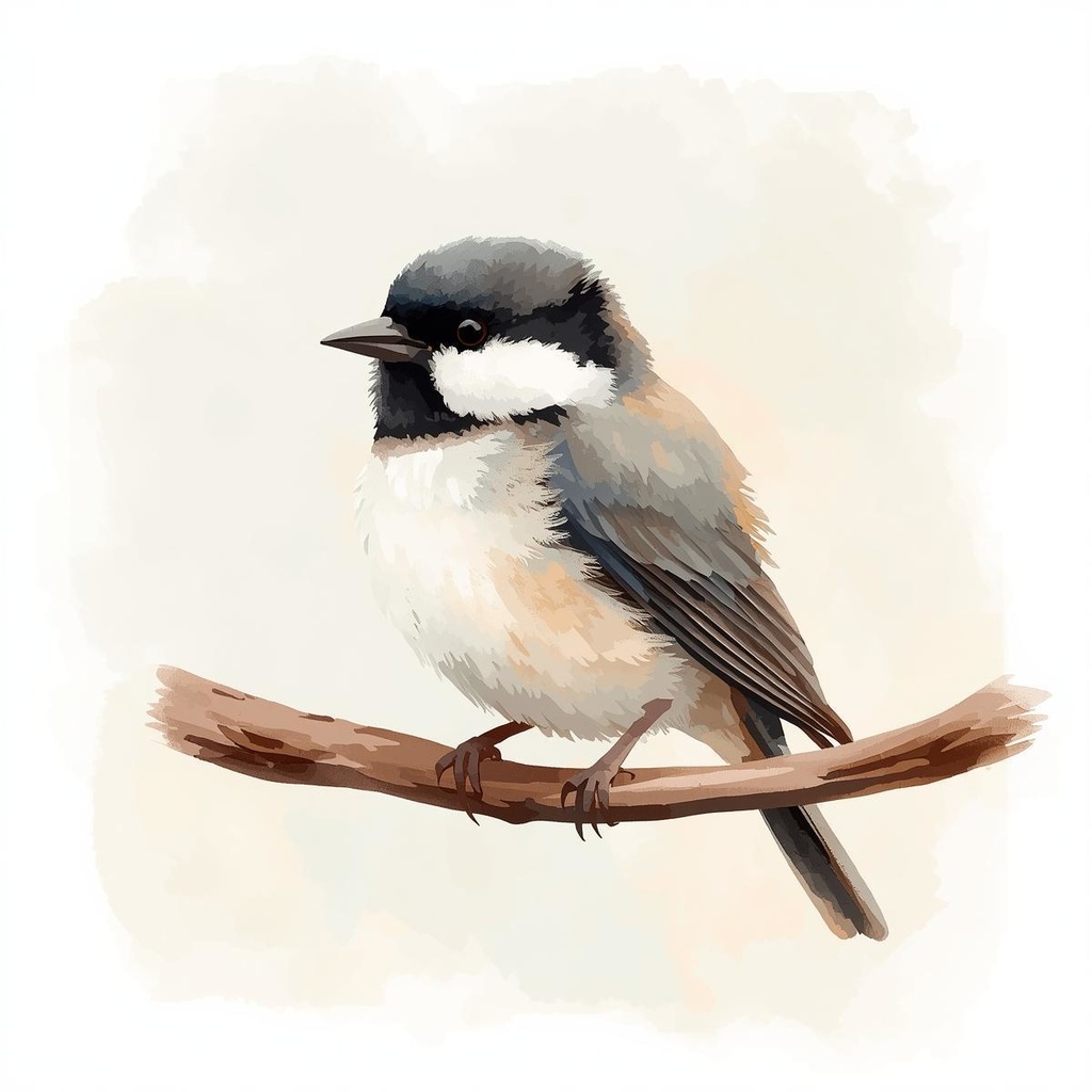 水彩画風*白文鳥の可愛いクリップアート10種類セット(PNG透過)