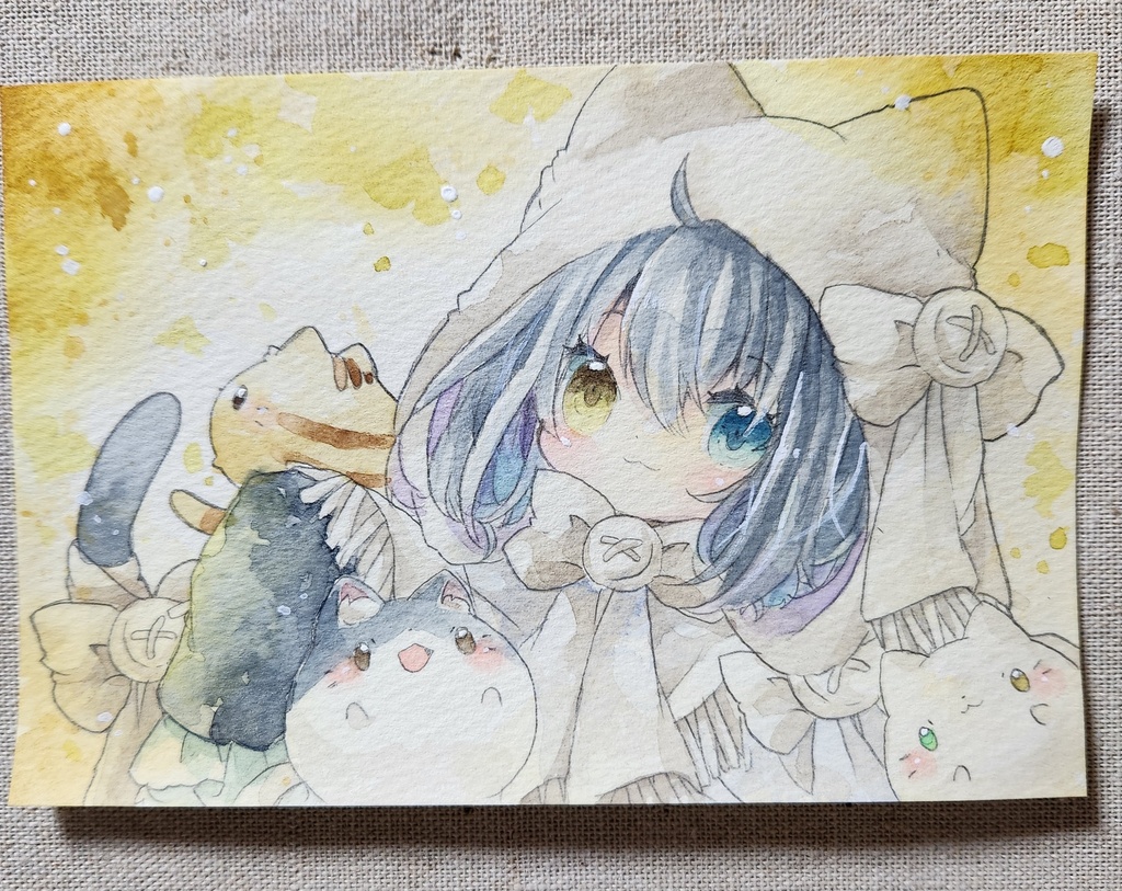 イラスト原画:夜(創作っこ)