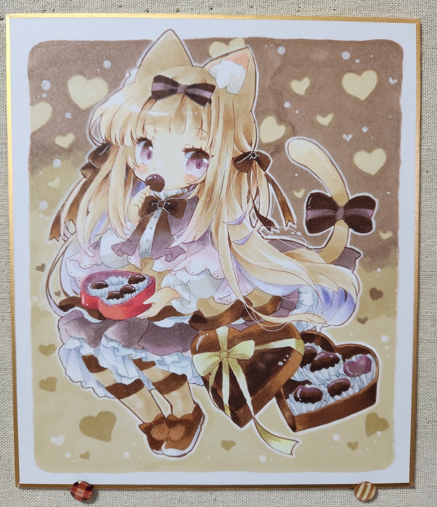 色紙原画:しょこら