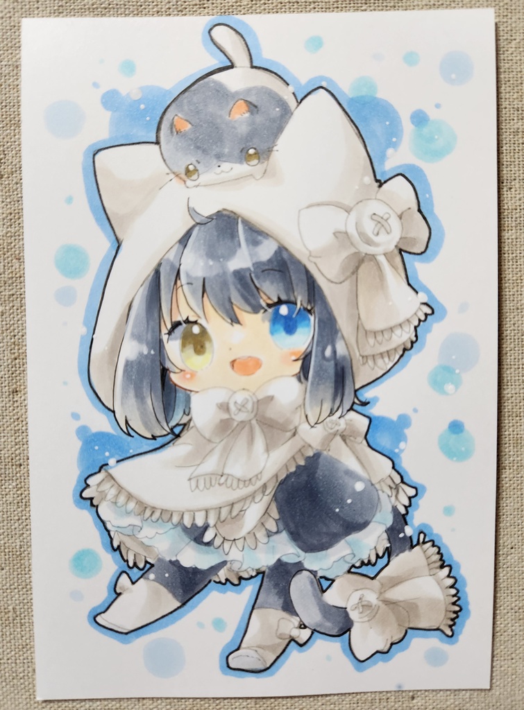 イラスト原画:夜(創作っこ)