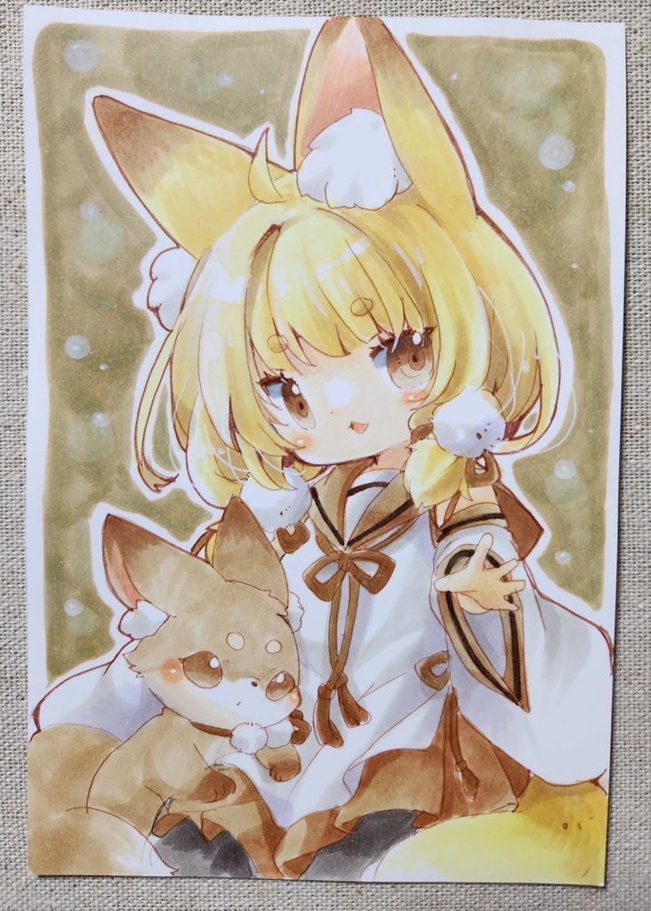 イラスト原画:きつねちゃん1