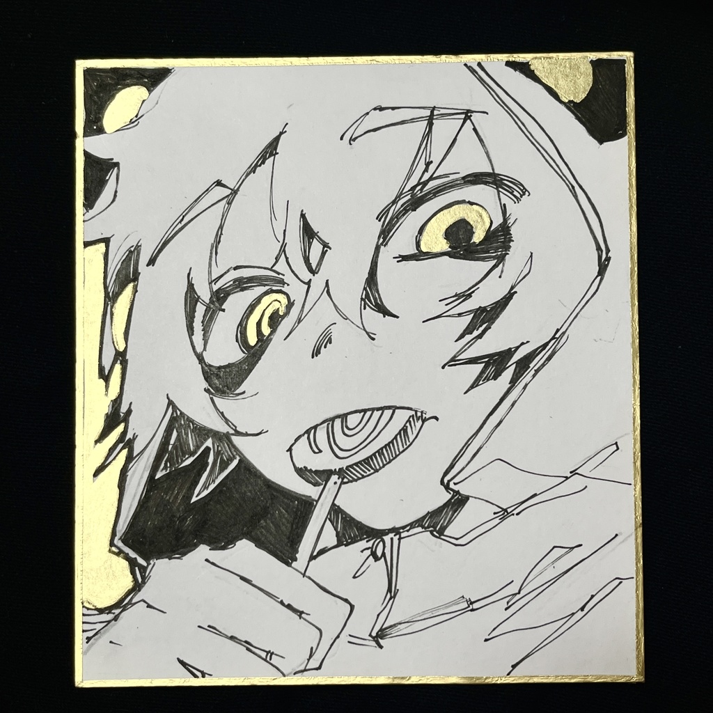 【一点モノ】ぱんだみたいな子   手描きイラスト