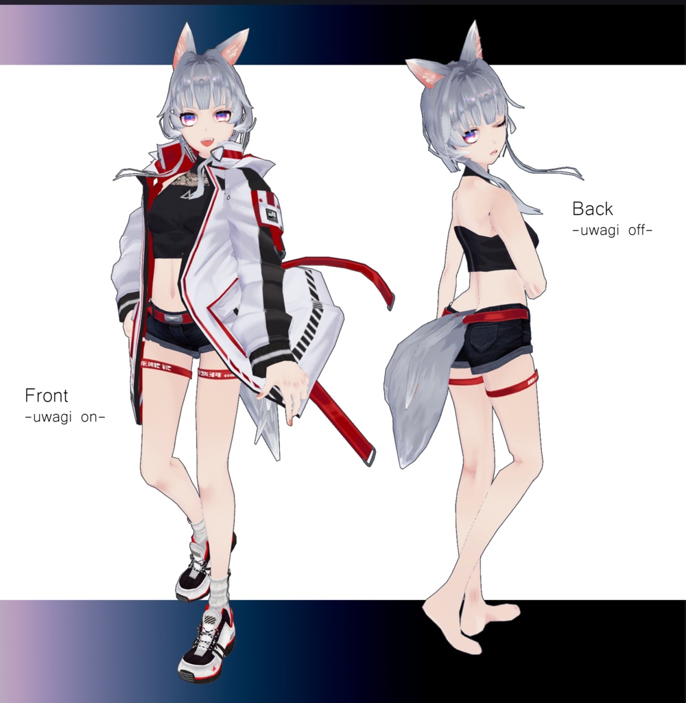 【Vrchat向けアバター】Fen(フェン)【リメイク】