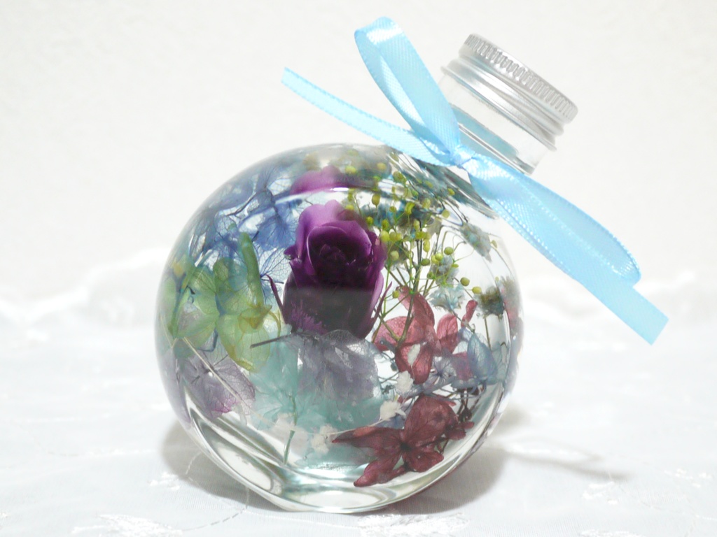 【オリジナル】紫の薔薇のハーバリウム