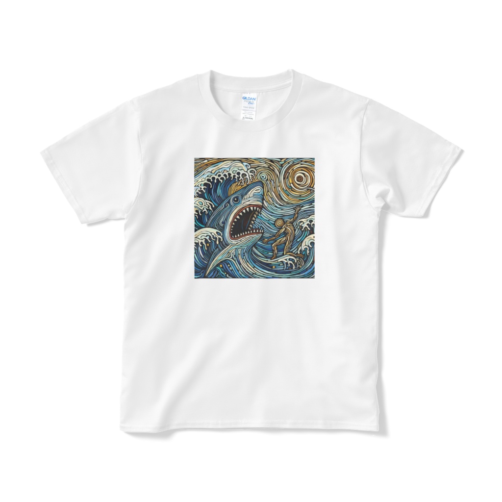 サメの前でも波乗り