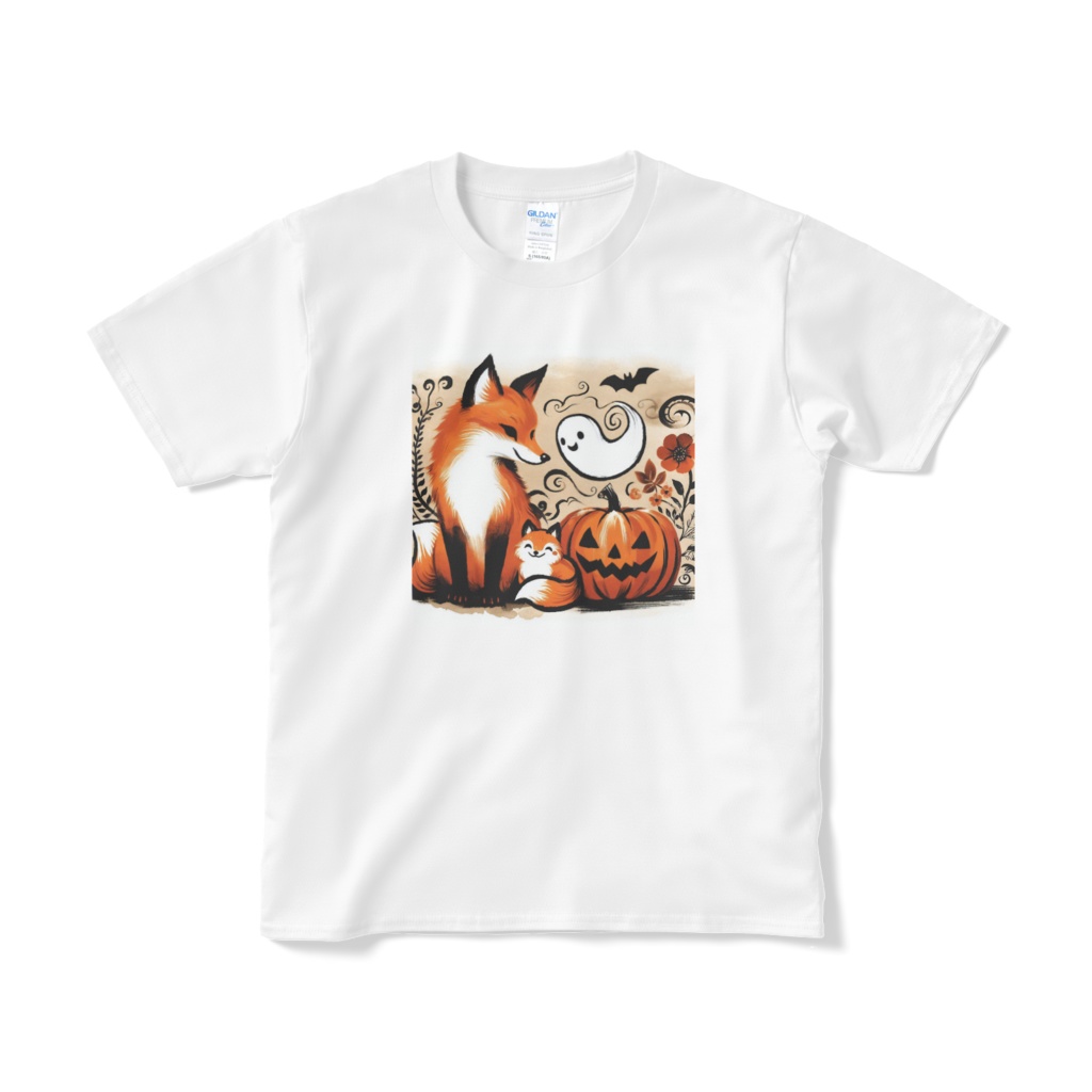 キツネの親子とハロウィン