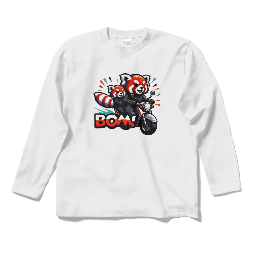 レッサーパンダの親子バイクでおでかけ