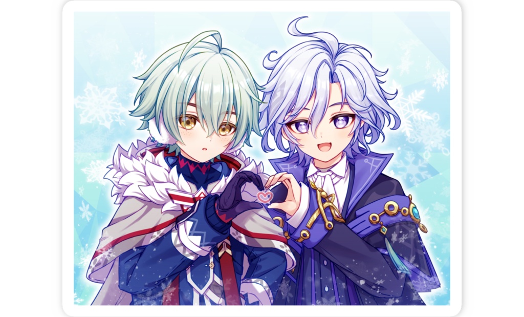 【原神】アリョーシャ&ミティヤ/スマホステッカー【非公式】