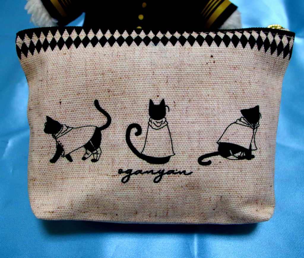 おがにゃんポーチ,オオカミ杉くんポーチ、黒豹kitくんポーチ