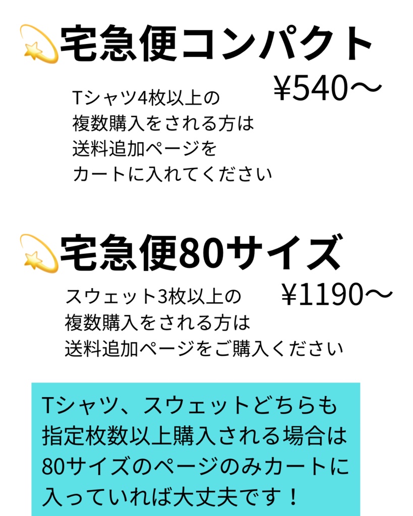 送料追加分（宅急便８０サイズ）