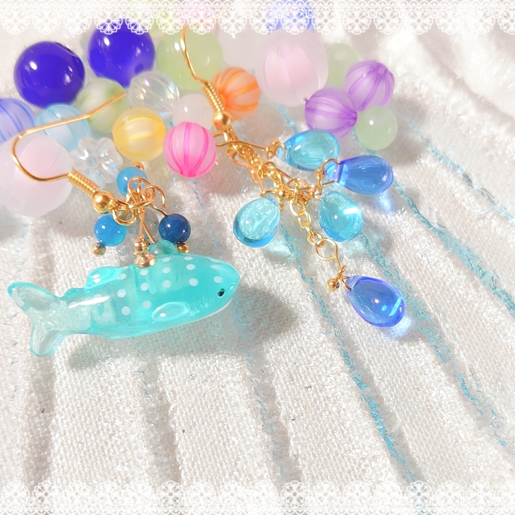 【再販】ジンベエザメ[ピアス/イヤリング]