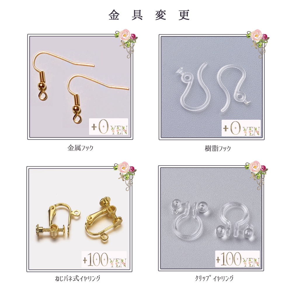 青薔薇のしずく【ピアス/イヤリング】