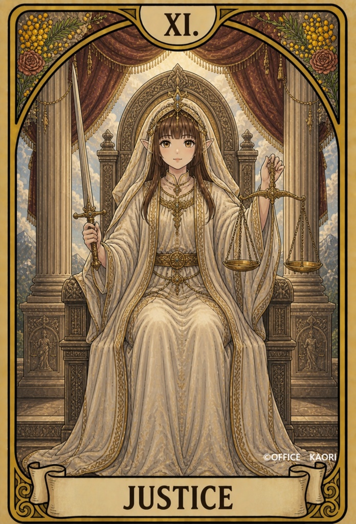 Mimosaのタロットカード(タロット画像22枚+裏面画像1枚)Purple Tarot Art Collection | Digital Download