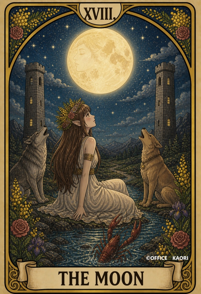 Mimosaのタロットカード(タロット画像22枚+裏面画像1枚)Purple Tarot Art Collection | Digital Download