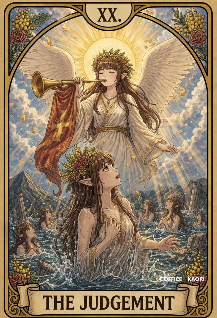 Mimosaのタロットカード(タロット画像22枚+裏面画像1枚)Purple Tarot Art Collection | Digital Download