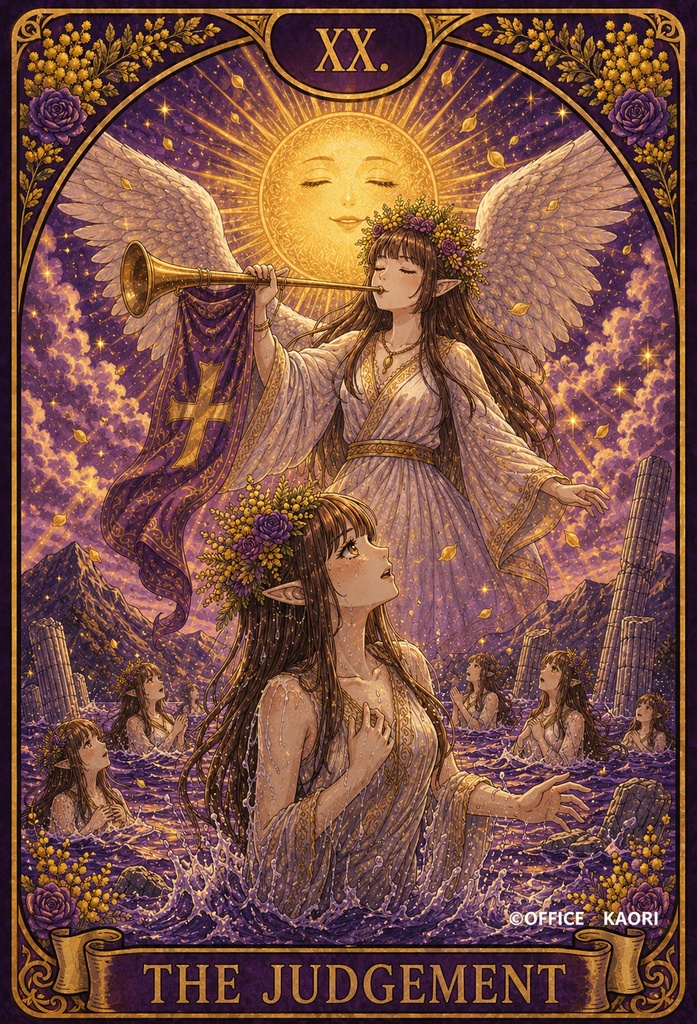 Purple Tarot Art Collection | Digital Download|幻想タロットアート集 紫 (タロット画像22枚+裏面画像1枚)tarot art / fantasy art / printable art