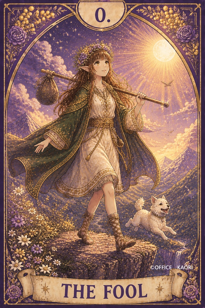Purple Tarot Art Collection | Digital Download|幻想タロットアート集 紫 (タロット画像22枚+裏面画像1枚)tarot art / fantasy art / printable art